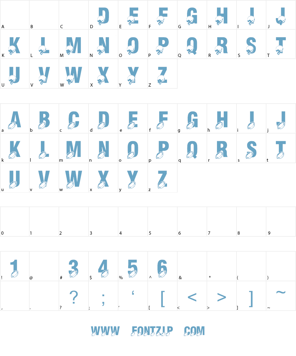 LMS Monday Night Football Font Character